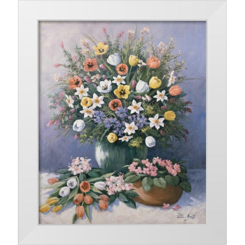 Summer glory White Modern Wood Framed Art Print by Motz, Peter