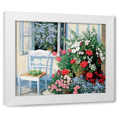 Grannys chair White Modern Wood Framed Art Print by Motz, Peter