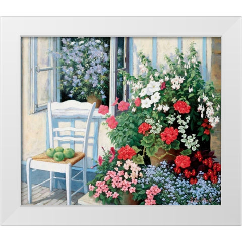 Grannys chair White Modern Wood Framed Art Print by Motz, Peter