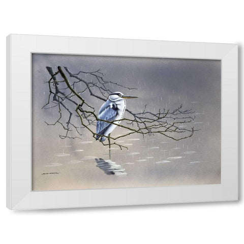 Birdy I White Modern Wood Framed Art Print by Weenink, Ruud