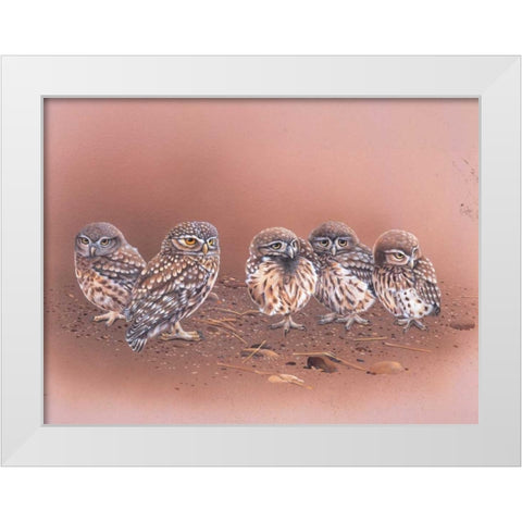Birdy II White Modern Wood Framed Art Print by Weenink, Ruud