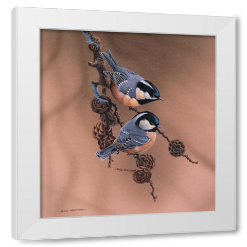 Together White Modern Wood Framed Art Print by Weenink, Ruud