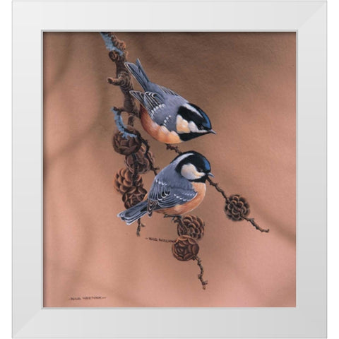 Together White Modern Wood Framed Art Print by Weenink, Ruud