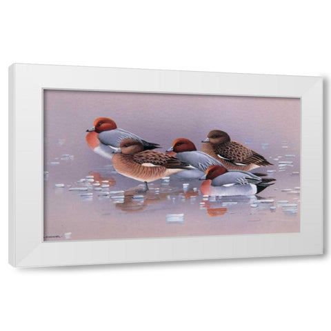 Chilly together White Modern Wood Framed Art Print by Weenink, Ruud