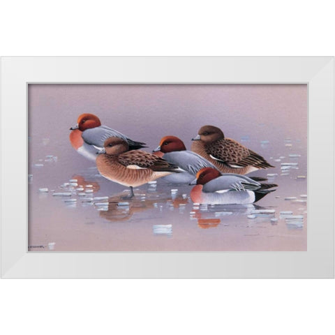 Chilly together White Modern Wood Framed Art Print by Weenink, Ruud