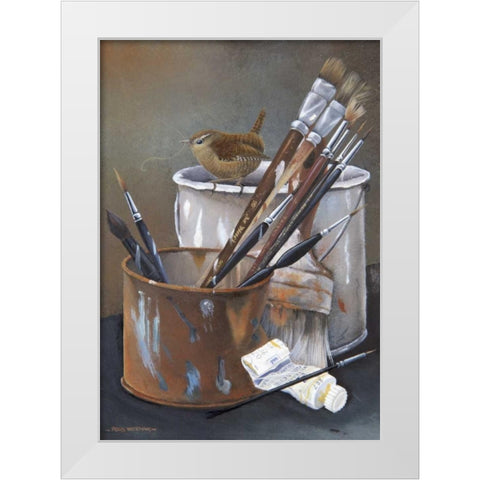 Paint material White Modern Wood Framed Art Print by Weenink, Ruud