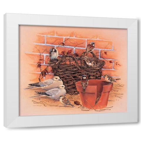 Peace White Modern Wood Framed Art Print by Weenink, Ruud
