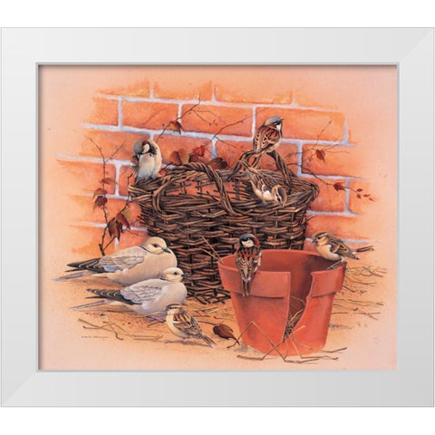Peace White Modern Wood Framed Art Print by Weenink, Ruud