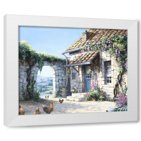 Innercourt White Modern Wood Framed Art Print by Withaar, Reint