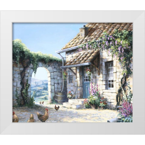 Innercourt White Modern Wood Framed Art Print by Withaar, Reint