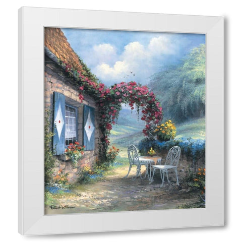 Backgarden I White Modern Wood Framed Art Print by Withaar, Reint