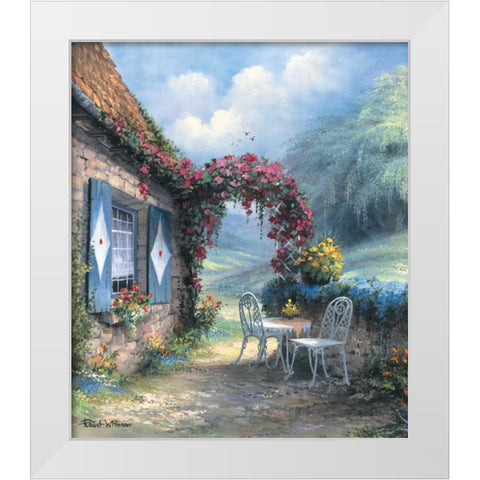 Backgarden I White Modern Wood Framed Art Print by Withaar, Reint