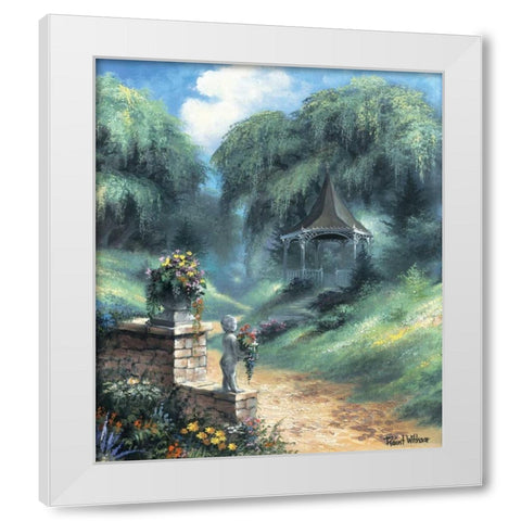Backgarden II White Modern Wood Framed Art Print by Withaar, Reint