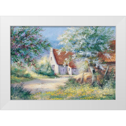 Scent of blossom White Modern Wood Framed Art Print by Withaar, Reint