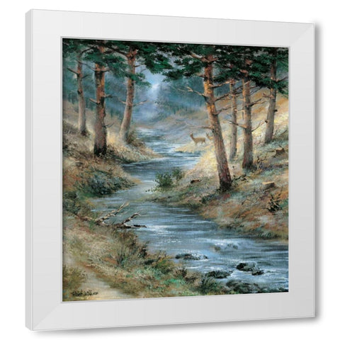Deep in the forest White Modern Wood Framed Art Print by Withaar, Reint