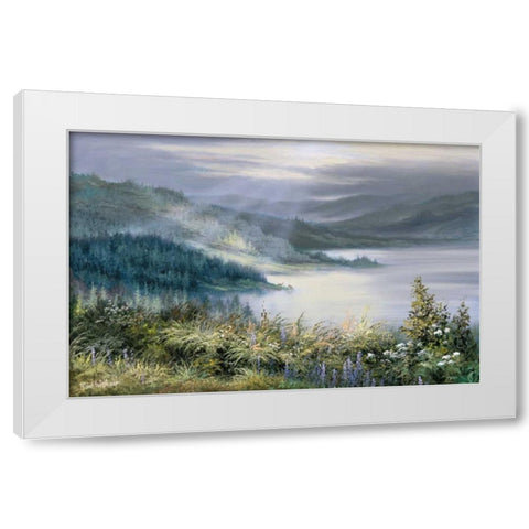 Night is falling White Modern Wood Framed Art Print by Withaar, Reint