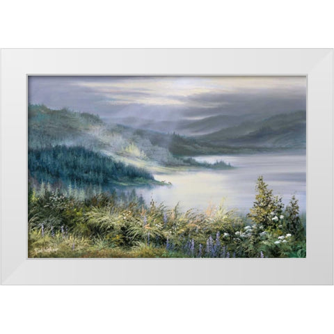 Night is falling White Modern Wood Framed Art Print by Withaar, Reint