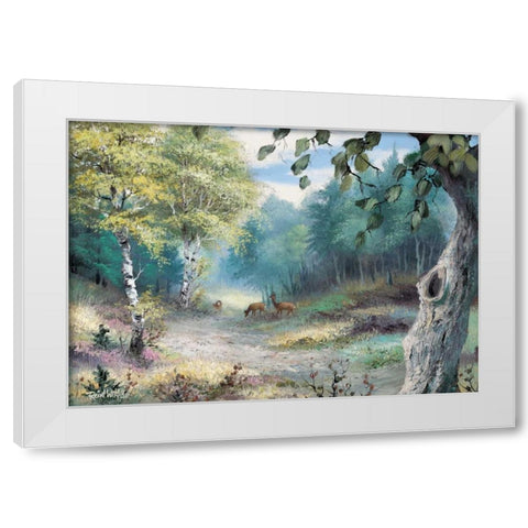 Wonderful world White Modern Wood Framed Art Print by Withaar, Reint