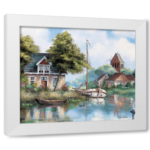 Back home White Modern Wood Framed Art Print by Withaar, Reint