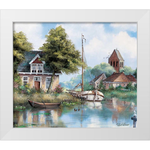 Back home White Modern Wood Framed Art Print by Withaar, Reint
