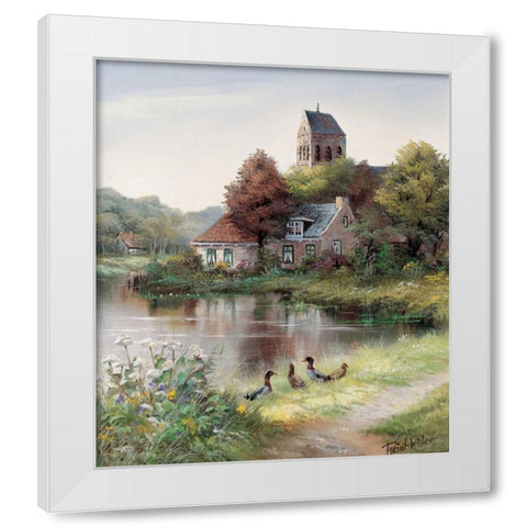 Lovely day White Modern Wood Framed Art Print by Withaar, Reint