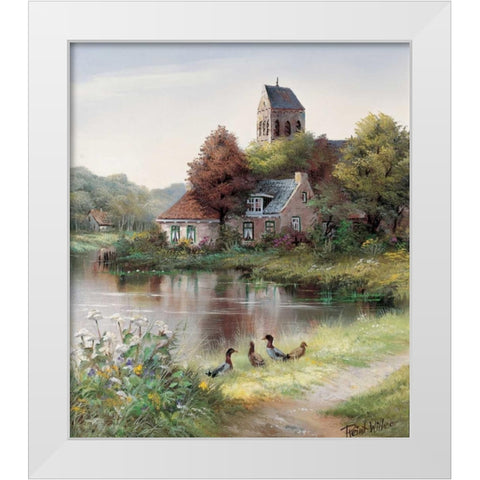 Lovely day White Modern Wood Framed Art Print by Withaar, Reint