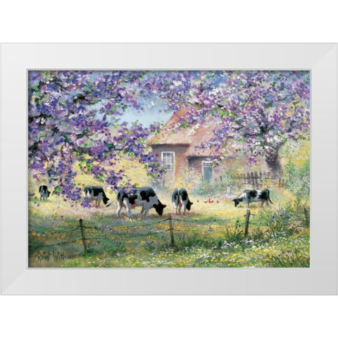 Over the country White Modern Wood Framed Art Print by Withaar, Reint