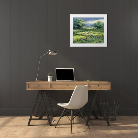 Peaceful sight White Modern Wood Framed Art Print by Withaar, Reint