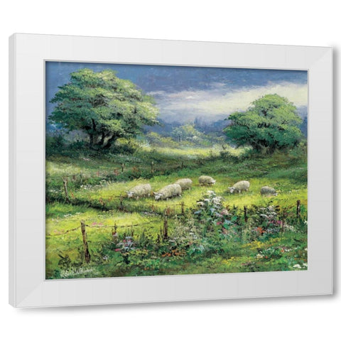 Peaceful sight White Modern Wood Framed Art Print by Withaar, Reint