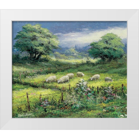 Peaceful sight White Modern Wood Framed Art Print by Withaar, Reint