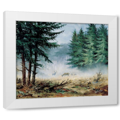 Morning in mist White Modern Wood Framed Art Print by Withaar, Reint
