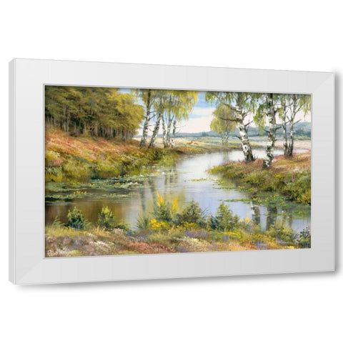 Ominous brook White Modern Wood Framed Art Print by Withaar, Reint