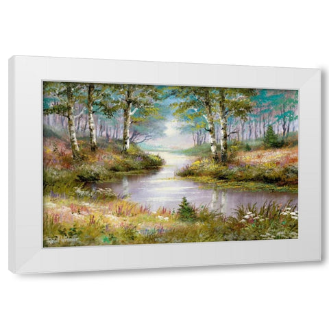 Mysterious stream White Modern Wood Framed Art Print by Withaar, Reint