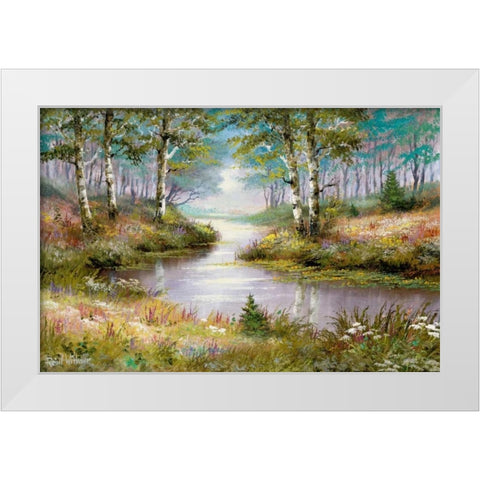 Mysterious stream White Modern Wood Framed Art Print by Withaar, Reint