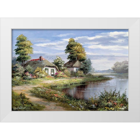 Living at the waterside White Modern Wood Framed Art Print by Withaar, Reint