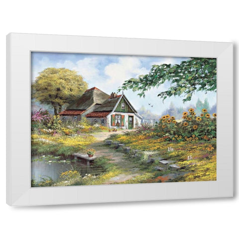 Charming farmhouse White Modern Wood Framed Art Print by Withaar, Reint
