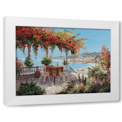 Makes my day perfect White Modern Wood Framed Art Print by Withaar, Reint