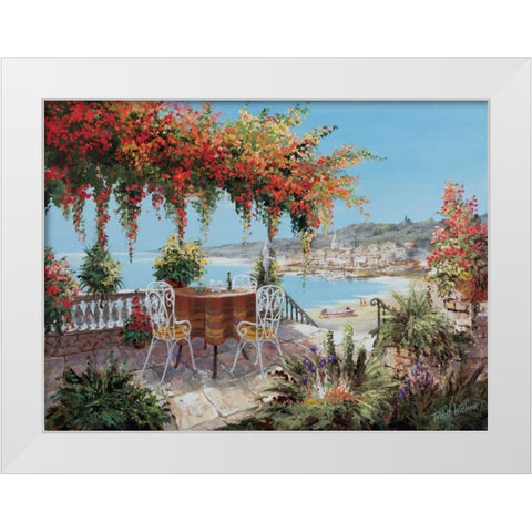 Makes my day perfect White Modern Wood Framed Art Print by Withaar, Reint