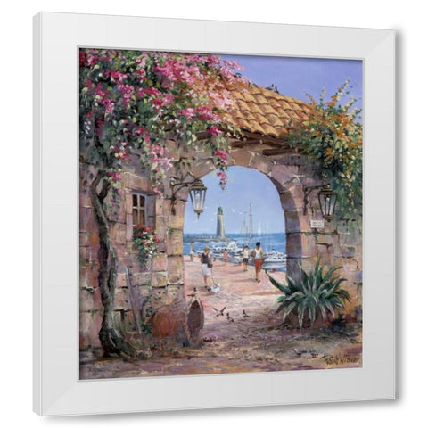 Beach White Modern Wood Framed Art Print by Withaar, Reint
