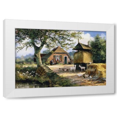 Classic tense White Modern Wood Framed Art Print by Withaar, Reint