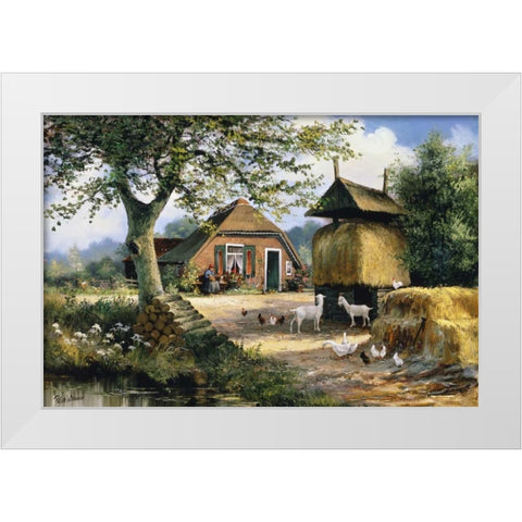 Classic tense White Modern Wood Framed Art Print by Withaar, Reint