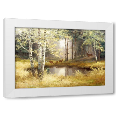 Classic tense White Modern Wood Framed Art Print by Withaar, Reint