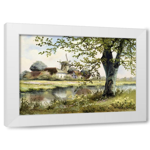Classic tense White Modern Wood Framed Art Print by Withaar, Reint