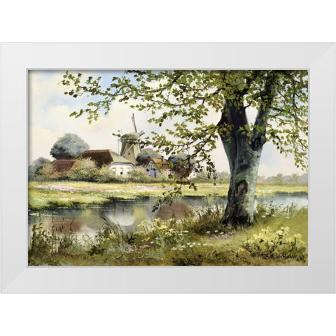 Classic tense White Modern Wood Framed Art Print by Withaar, Reint