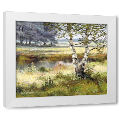 Farmhouse White Modern Wood Framed Art Print by Withaar, Reint