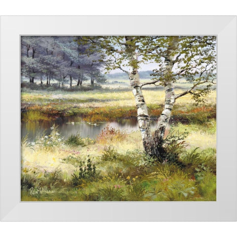 Farmhouse White Modern Wood Framed Art Print by Withaar, Reint