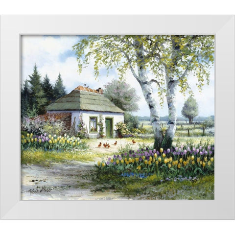 House of rest White Modern Wood Framed Art Print by Withaar, Reint