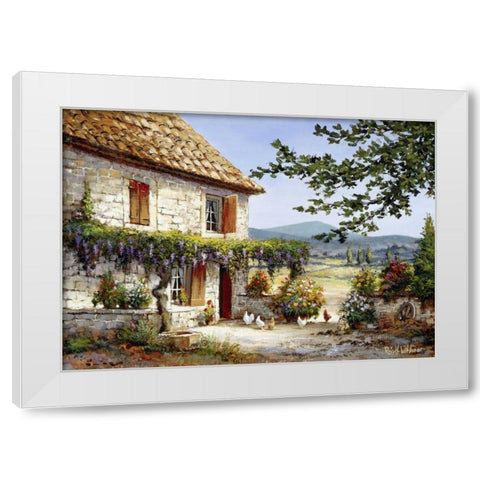 House of rest II White Modern Wood Framed Art Print by Withaar, Reint