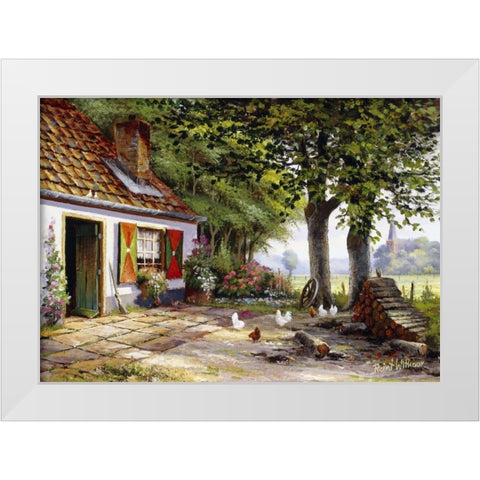 Farmhouse II White Modern Wood Framed Art Print by Withaar, Reint