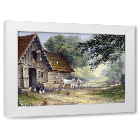 Tradionally White Modern Wood Framed Art Print by Withaar, Reint